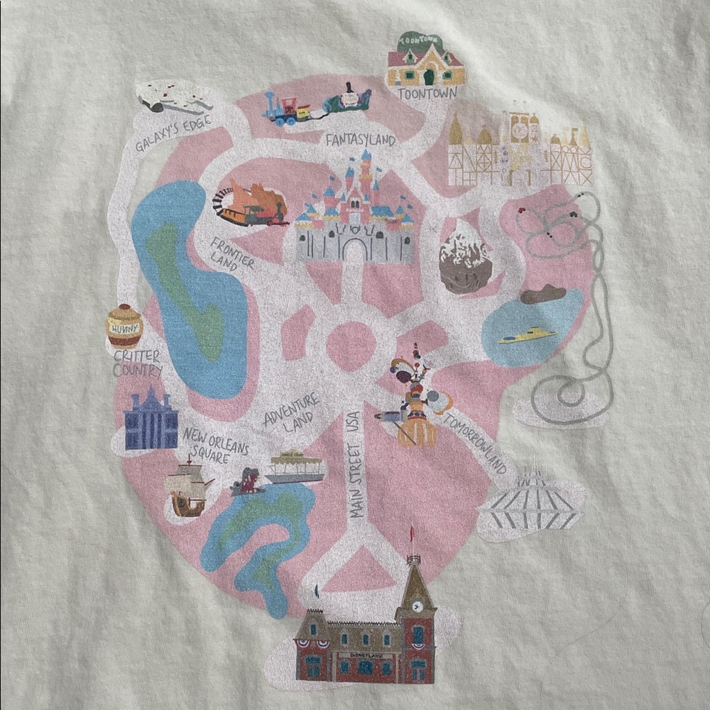 Disneyland park cream Pocket Tee with "est. 1955" Script